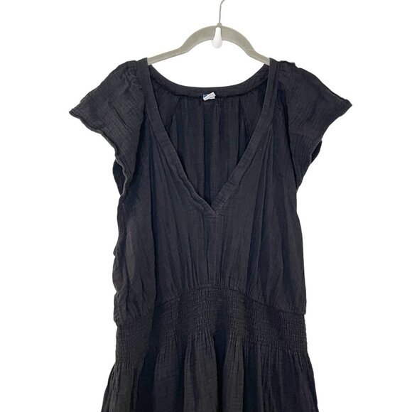 Old‎ Navy Women Gauze Smocked Short Sleeve Dress Size XXL Plunge V-Neck Peasant - Picture 2 of 8